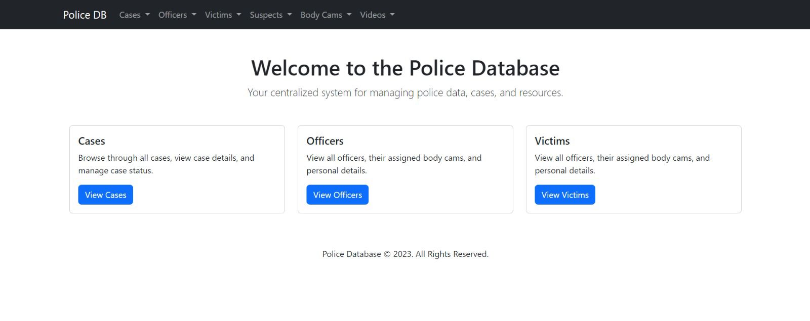 Police Case Management System